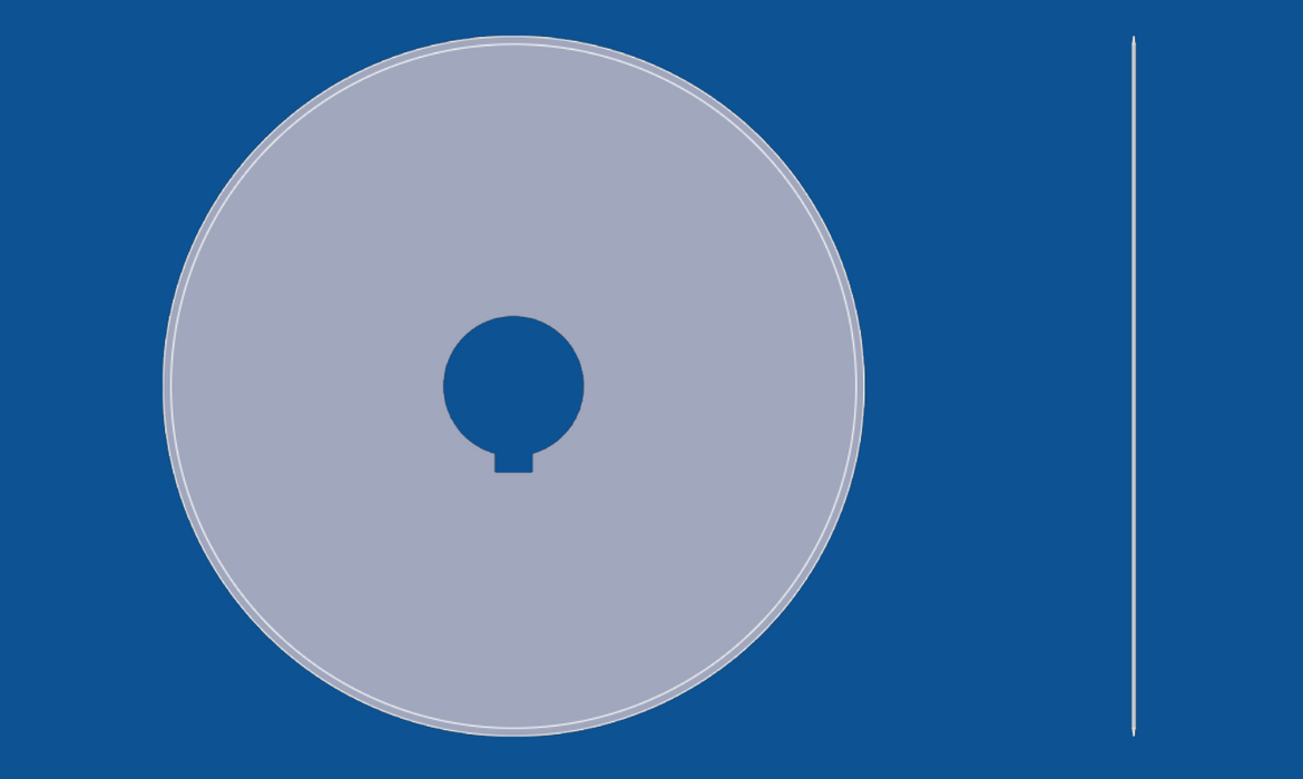 Glattkantet sirkelblad med en diameter på 12", delenummer 90004