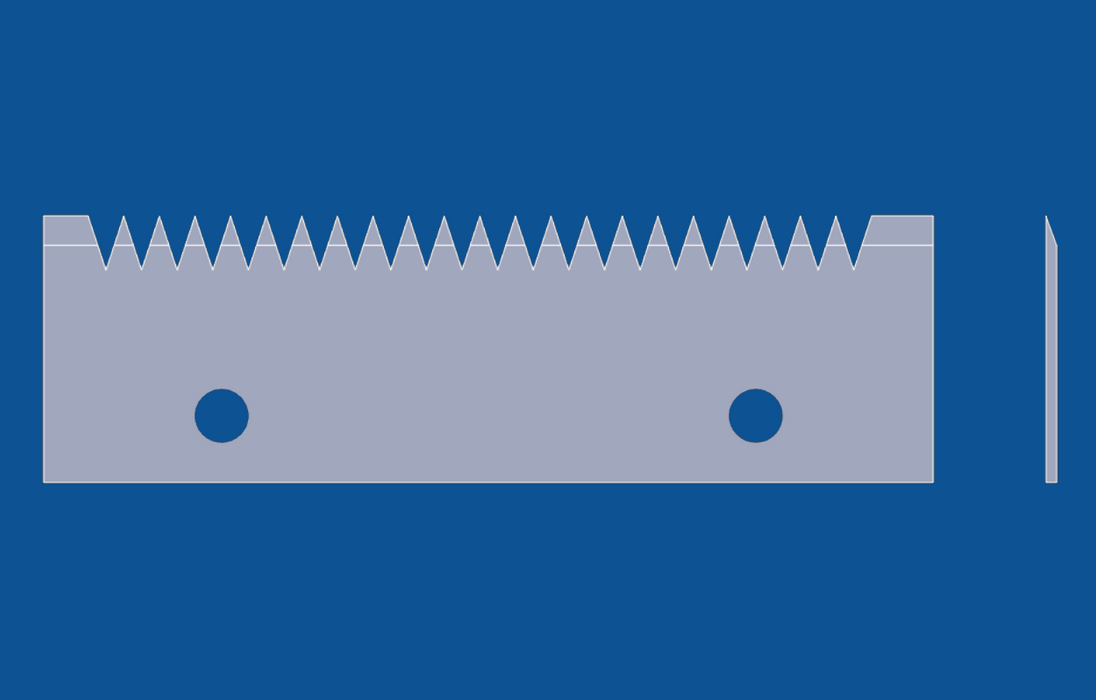 5" lang rett kniv med V-formede tenner, artikkelnummer 91015