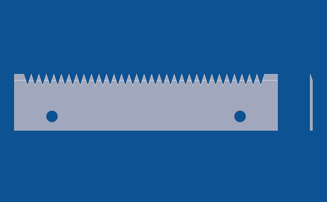 7" lang rett kniv med V-formede tenner, artikkelnummer 91016