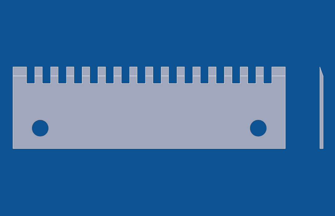 5" lang, slisset tannperforeringskniv med rett blad, artikkelnummer 91036